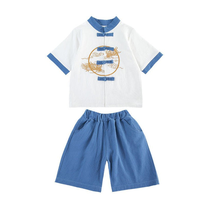 Boys Han Chinese Clothing Suits Chinese Style Summer - RICALOUX