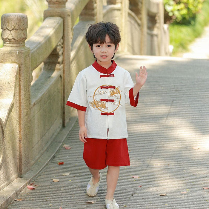 Boys Han Chinese Clothing Suits Chinese Style Summer - RICALOUX