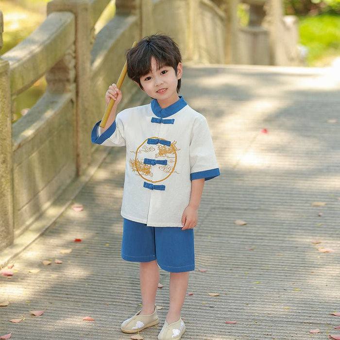 Boys Han Chinese Clothing Suits Chinese Style Summer - RICALOUX