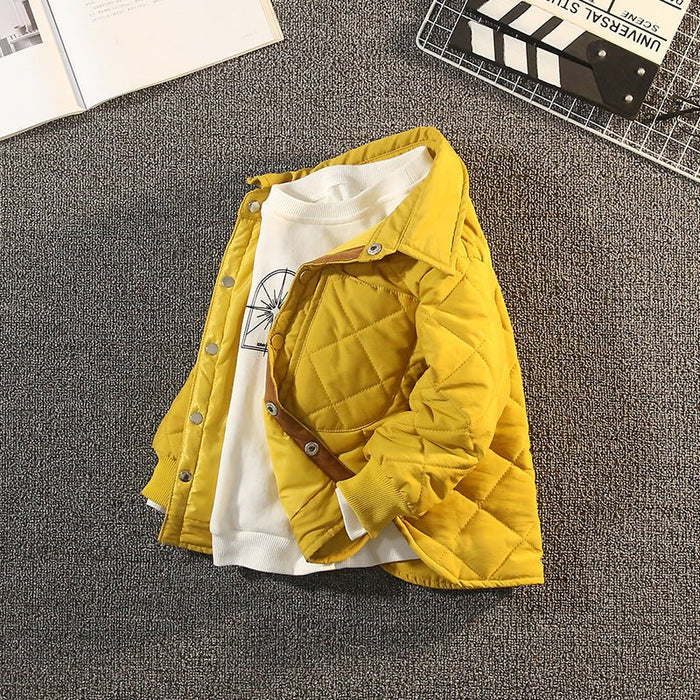 Boys Puffer Jacket Children Thin Cotton Clothing Fashionable Thickened - RICALOUX