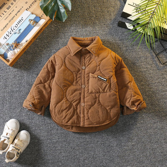 Boys Puffer Jacket Children Thin Cotton Clothing Fashionable Thickened - RICALOUX