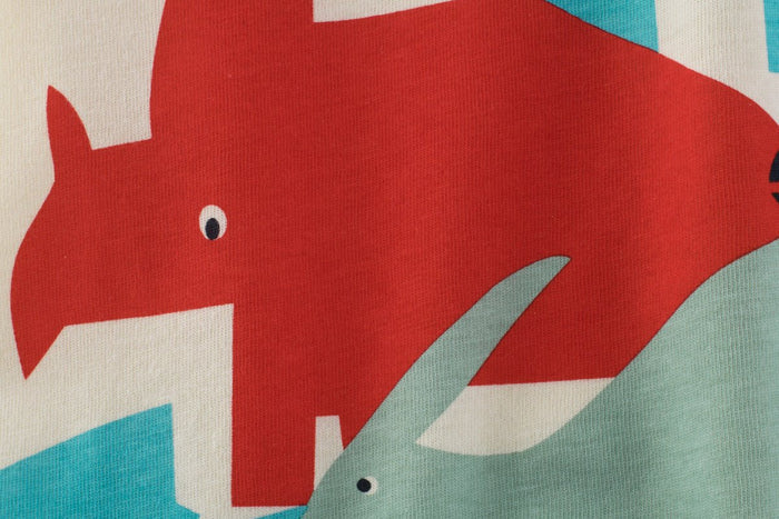 Boys Short Sleeve T-Shirt Kids Clothing Dinosaur Cartoon - RICALOUX