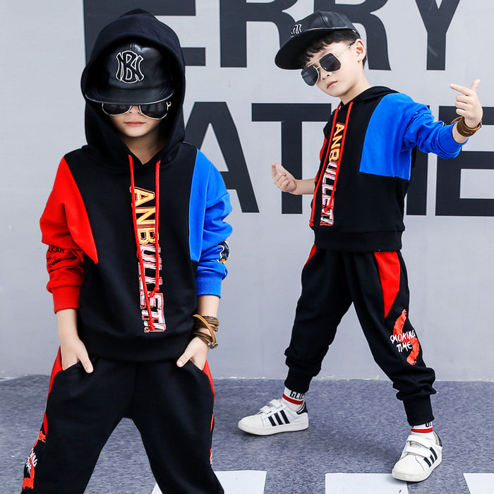 Boys spring suit new Korean children's clothing in the big boy boy long-sleeved sports two-piece suit tide clothes by Ricaloux