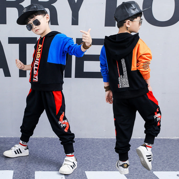 Boys spring suit new Korean children's clothing in the big boy boy long-sleeved sports two-piece suit tide clothes by Ricaloux