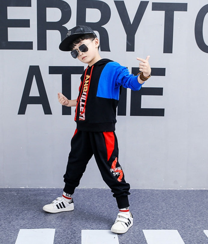 Boys spring suit new Korean children's clothing in the big boy boy long-sleeved sports two-piece suit tide clothes by Ricaloux