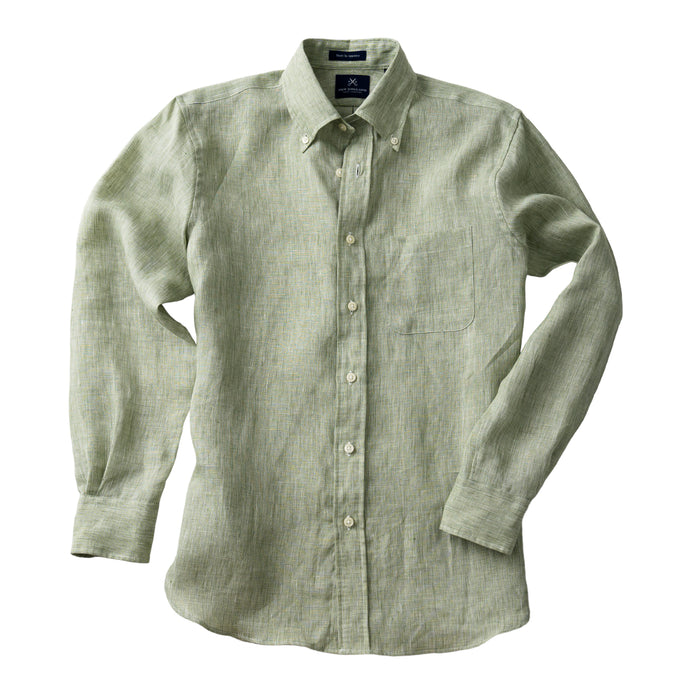 Bristol Button-down Sage Green Linen Sport Shirt
