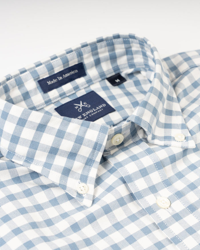 BRISTOL OXFORD CLOTH BUTTON DOWN - CORONET BLUE CHECK