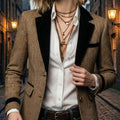 British-style Womens Blazer With A Contrasting Corduroy Collar – Premium 0 | RICALOUX