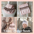 JaNae Yagi Bundle Bundle: 1/2" Large 128 purple peg X loom + Heart Amour Hat & Cowl Patterns Loom + ePattern Bundle