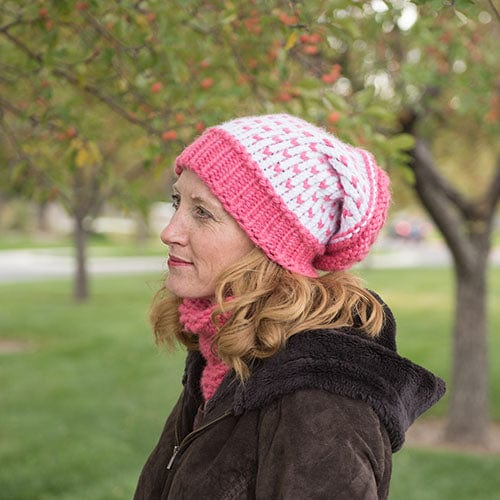 Kristy Bundle Bundle: 5/8 48 peg Pink/Tan Loom + Heart Slouch Hat ePattern Loom + ePattern Bundle