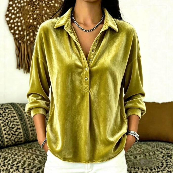 Casual Chic Womens Velvet Blazer With A Lapel Neckline – Premium 0 | RICALOUX