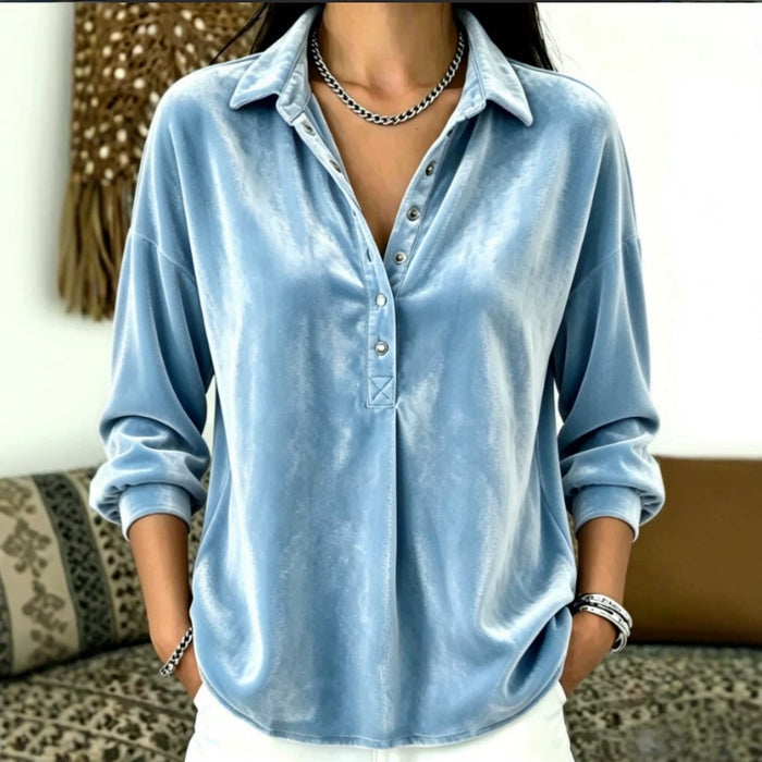 Casual Chic Womens Velvet Blazer With A Lapel Neckline – Premium 0 | RICALOUX