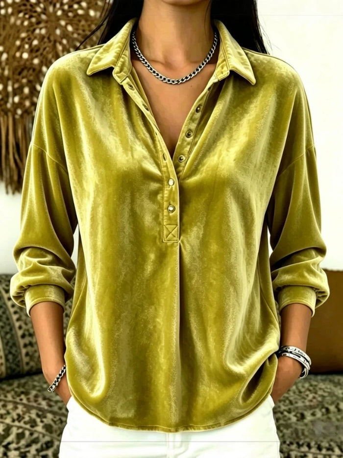 Casual Chic Womens Velvet Blazer With A Lapel Neckline – Premium 0 | RICALOUX