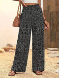 Casual Printed High-Waisted Slimming Straight-Leg Pants – Premium 0 | RICALOUX