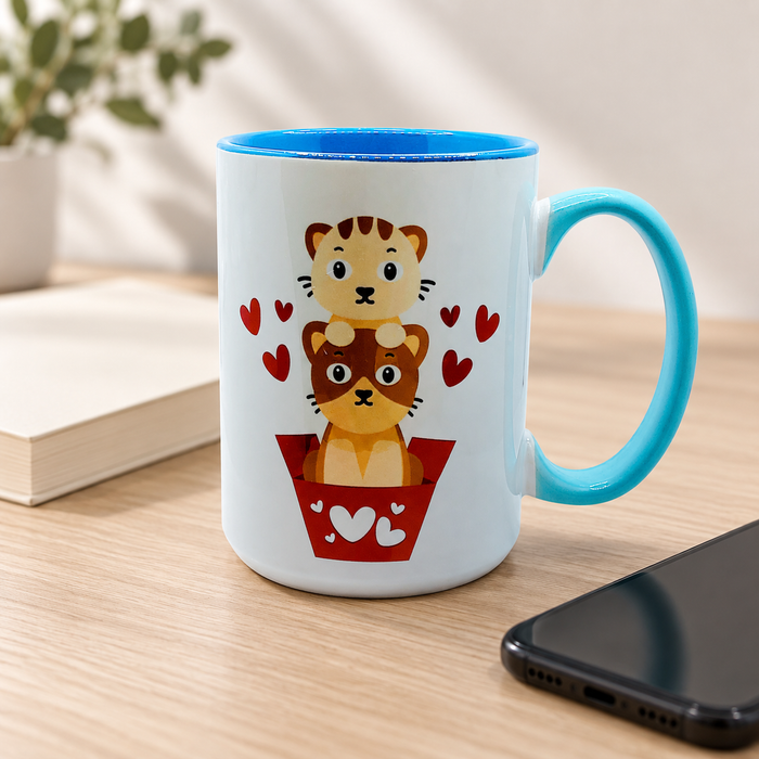 Cats in Love Mug - 15 oz