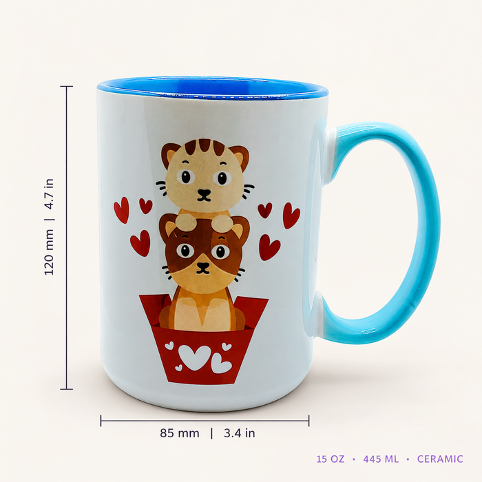 Cats in Love Mug - 15 oz