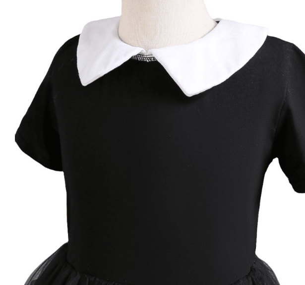 Children Shirt Black Drama Same Style Girl Cosplay Clothes Doll Collar Mesh Umbrella Princess Dress - RICALOUX