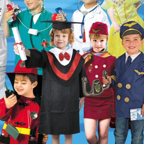 Children's Captain Clothing Girls Stewardess Clothing Holiday Party Performance Wear by Ricaloux