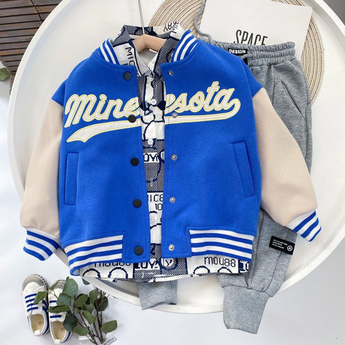 Children's Clothing Boys All-match Korean Baseball Uniform Jacket - RICALOUX