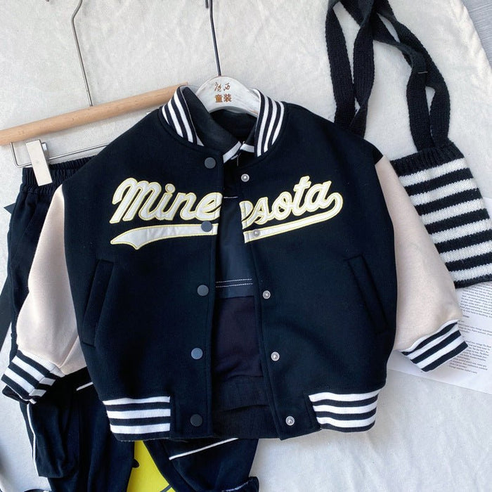 Children's Clothing Boys All-match Korean Baseball Uniform Jacket - RICALOUX