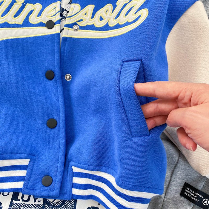 Children's Clothing Boys All-match Korean Baseball Uniform Jacket - RICALOUX
