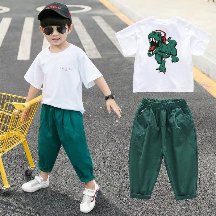 Children's Clothing Boys Summer Suits Western-style Clothes Boys Summer Handsome Short Sleeves - RICALOUX