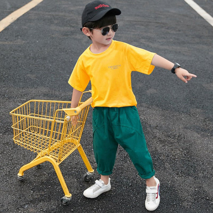 Children's Clothing Boys Summer Suits Western-style Clothes Boys Summer Handsome Short Sleeves - RICALOUX