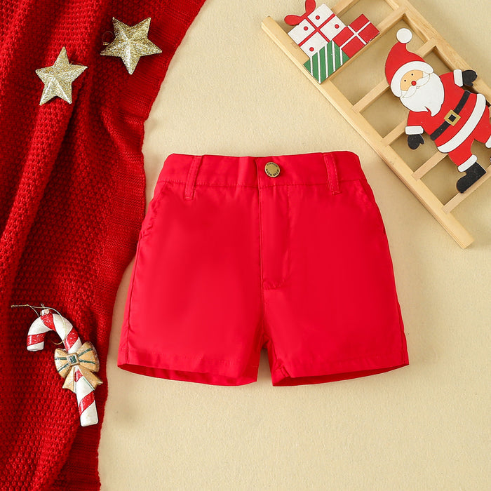 Christmas Children's Clothing Boys' Short-sleeved Printed Shirt - RICALOUX
