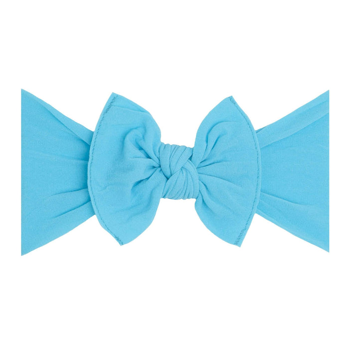 Soft Nylon Headband Knot Style One Size: neon blue-Baby Bling Bows