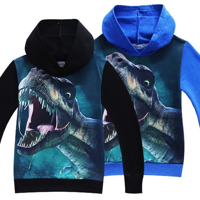 Clothing Medium And Large Children's Sweater Hoodie Dinosaur Boys' Top - RICALOUX