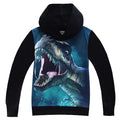 Clothing Medium And Large Children's Sweater Hoodie Dinosaur Boys' Top - RICALOUX