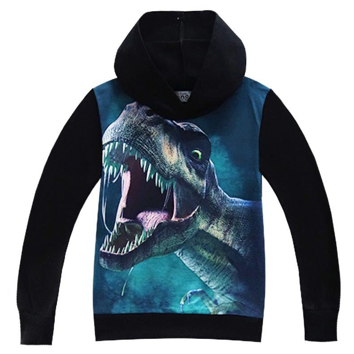Clothing Medium And Large Children's Sweater Hoodie Dinosaur Boys' Top - RICALOUX