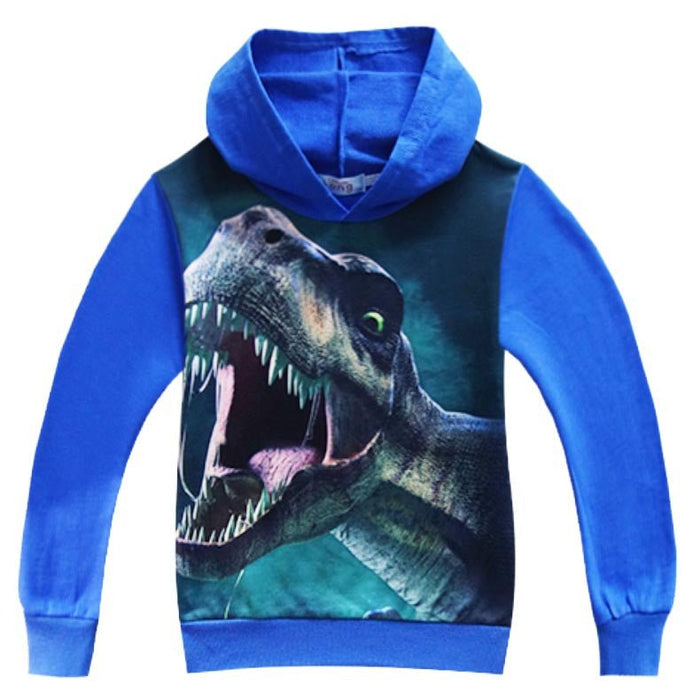 Clothing Medium And Large Children's Sweater Hoodie Dinosaur Boys' Top - RICALOUX