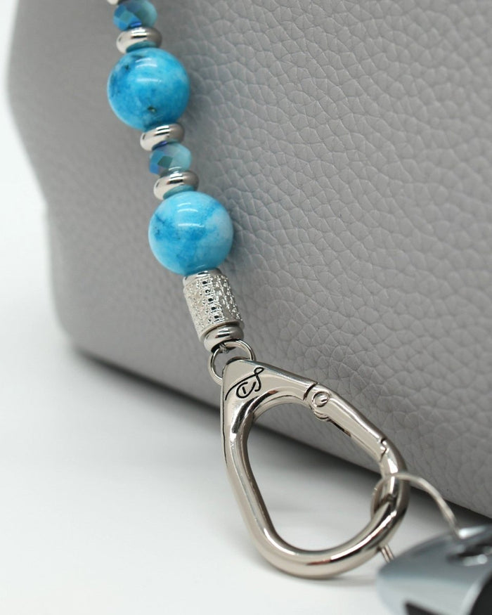 Genuine hemimorphite gemstones, & faceted aqua glass