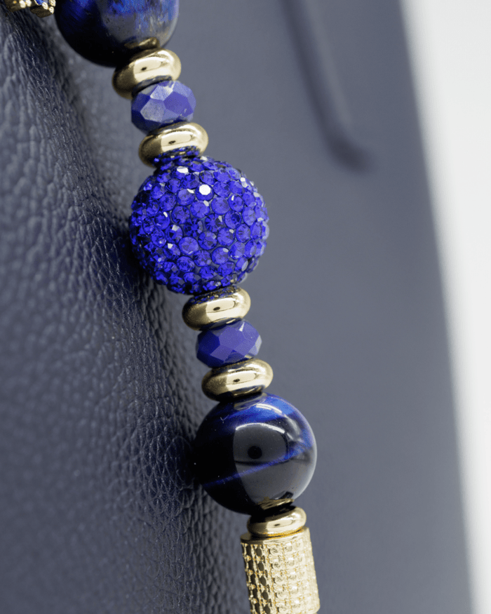 Austrian crystals & genuine tiger eye gemstones