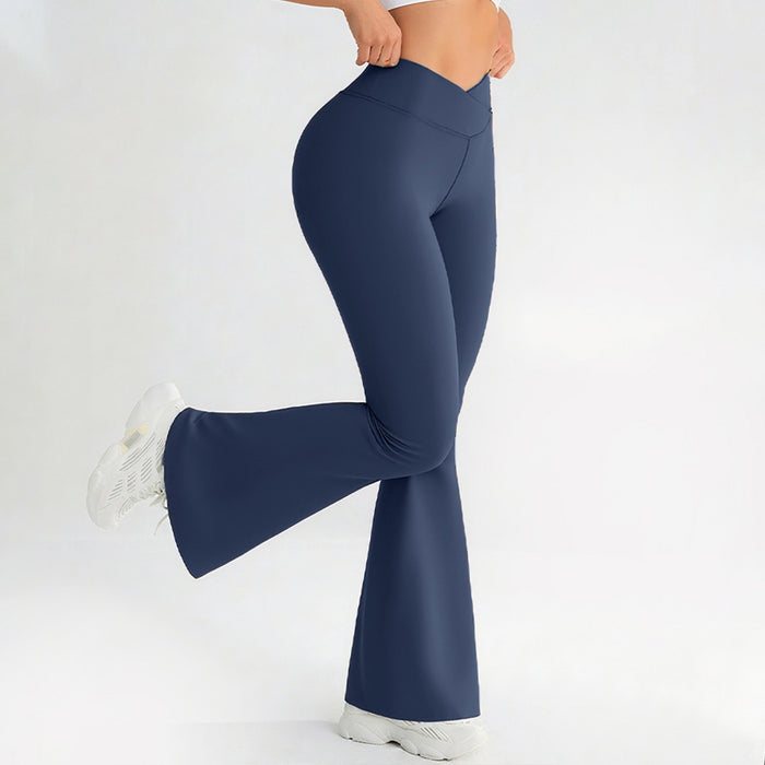 Cross-waist Hip-lifting And Butt-lifting Yoga Fitness Pants by Ricaloux