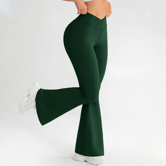 Cross-waist Hip-lifting And Butt-lifting Yoga Fitness Pants by Ricaloux