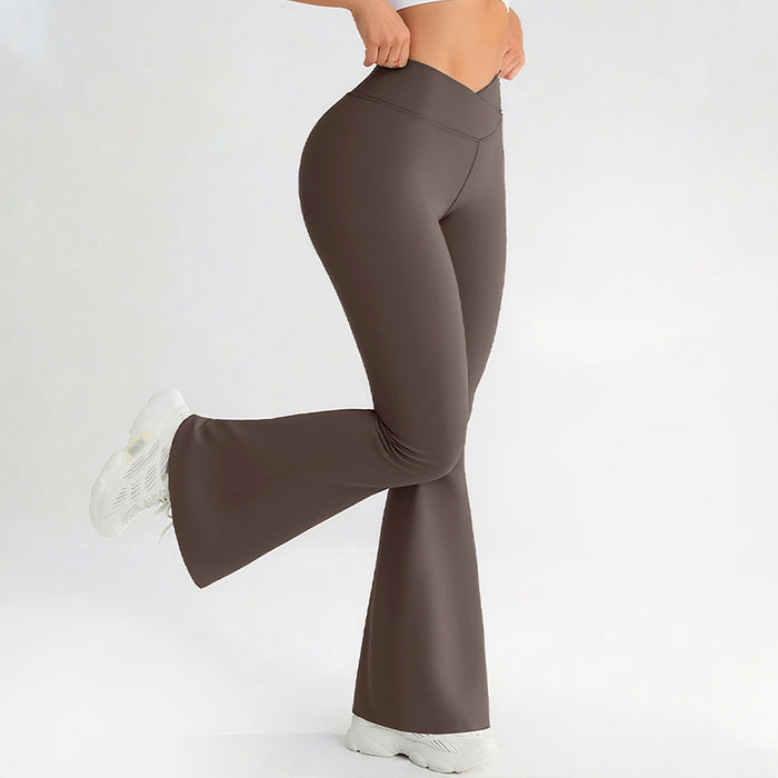 Cross-waist Hip-lifting And Butt-lifting Yoga Fitness Pants by Ricaloux