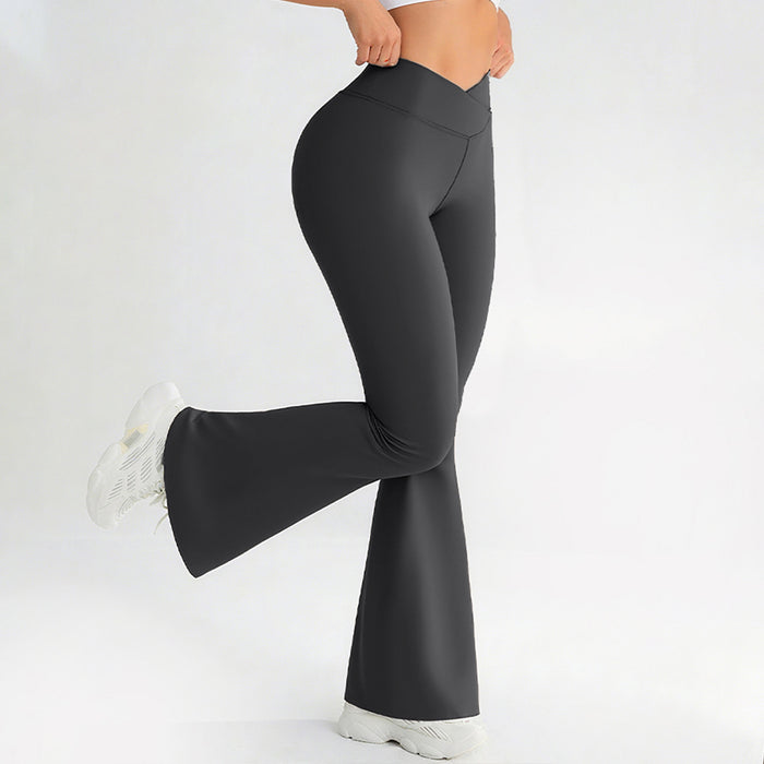 Cross-waist Hip-lifting And Butt-lifting Yoga Fitness Pants by Ricaloux