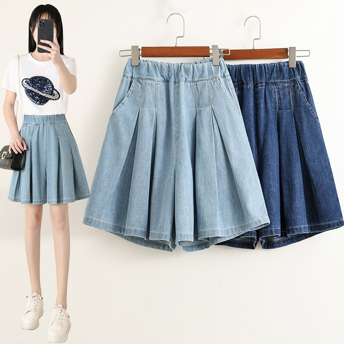 Denim Capri Pants Versatile And Relaxed-fit Summer Mid-length Shorts – Premium 0 | RICALOUX