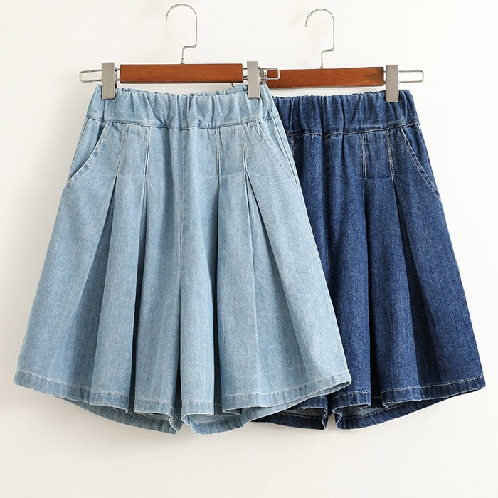 Denim Capri Pants Versatile And Relaxed-fit Summer Mid-length Shorts – Premium 0 | RICALOUX