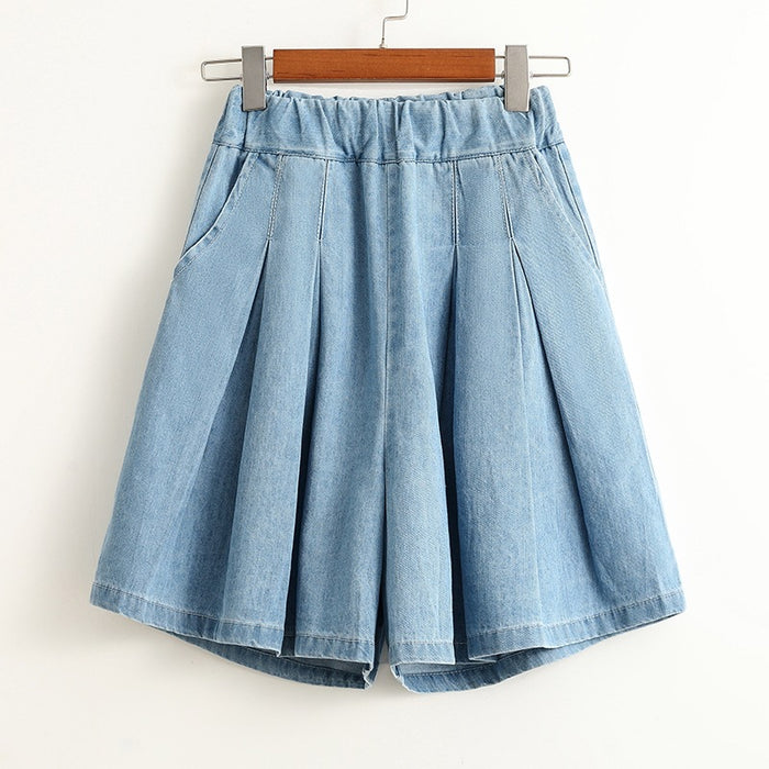Denim Capri Pants Versatile And Relaxed-fit Summer Mid-length Shorts – Premium 0 | RICALOUX