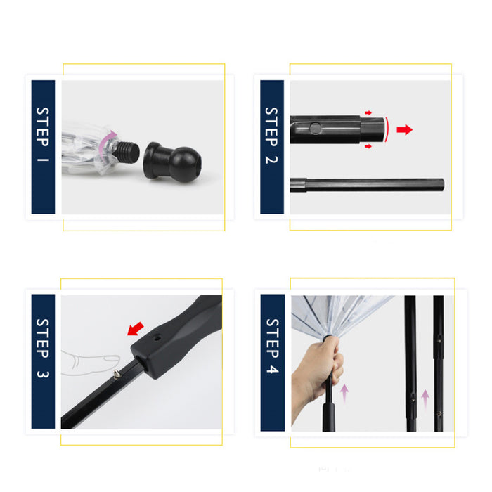 Dog's Transparent Umbrella With Traction Chain Removable Umbrella Pet Products by Ricaloux
