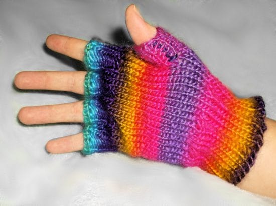 fingerless gloves multi