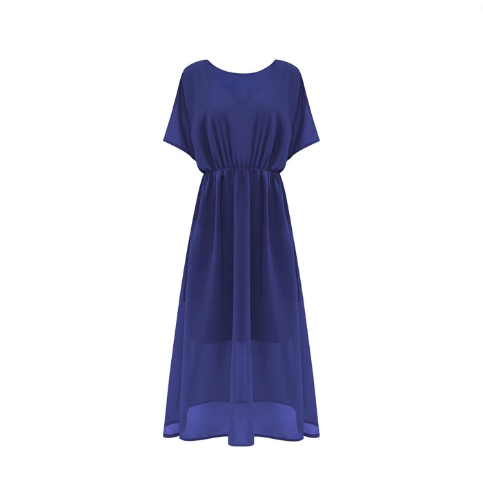 Elegant And Chic V-neck Short-sleeve Dress For Women – Premium 0 | RICALOUX