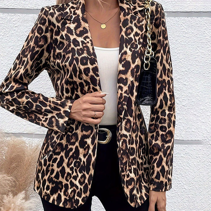 Elegant Lapel Long-sleeve Midi-length Slimming Sexy Blazer – Premium 0 | RICALOUX