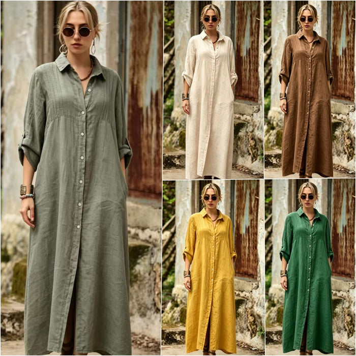 Elegant Simple Loose-fit Fashionable Long Dress by Ricaloux