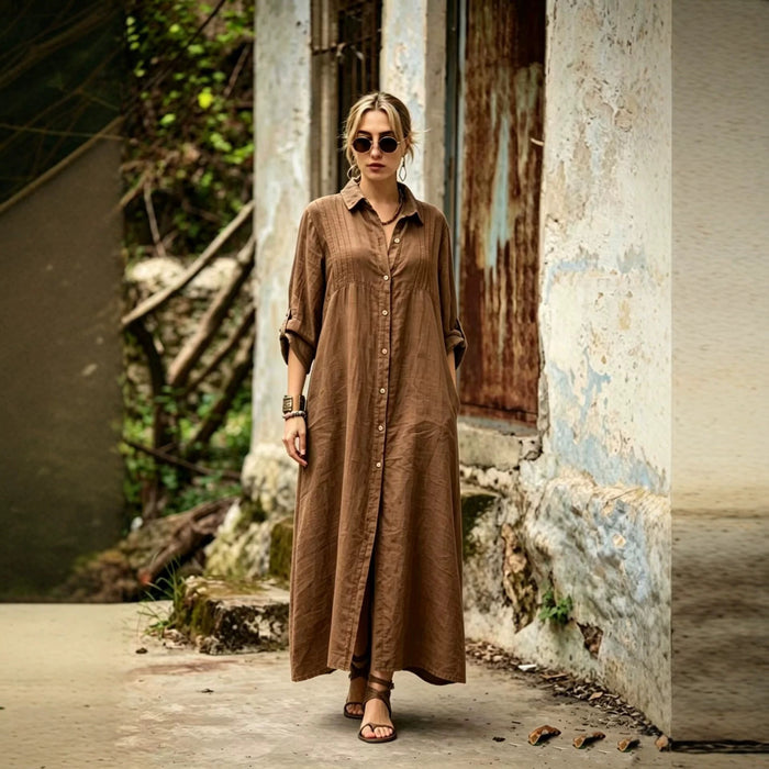 Elegant Simple Loose-fit Fashionable Long Dress by Ricaloux