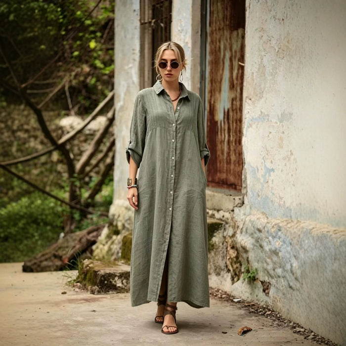Elegant Simple Loose-fit Fashionable Long Dress by Ricaloux
