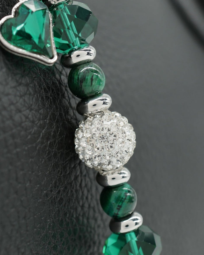 White Austrian crystal center bead
